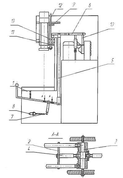 Кінематична схема пресса гідравлічного одностоечного правильно запрессовочного П6326Б